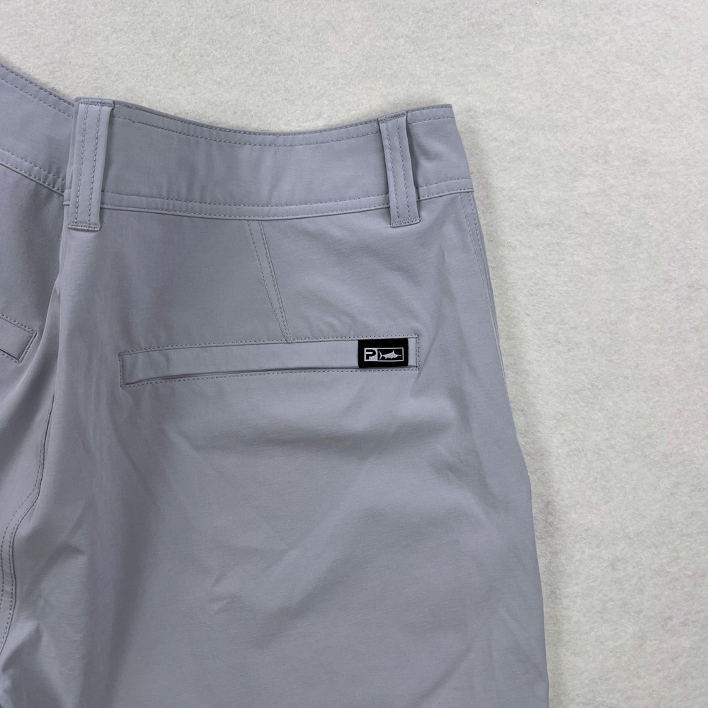 Pelagic High Performance Men 38 Gray Fishing Shorts Stretch Quick Dry Hybrid - Picture 5 of 8